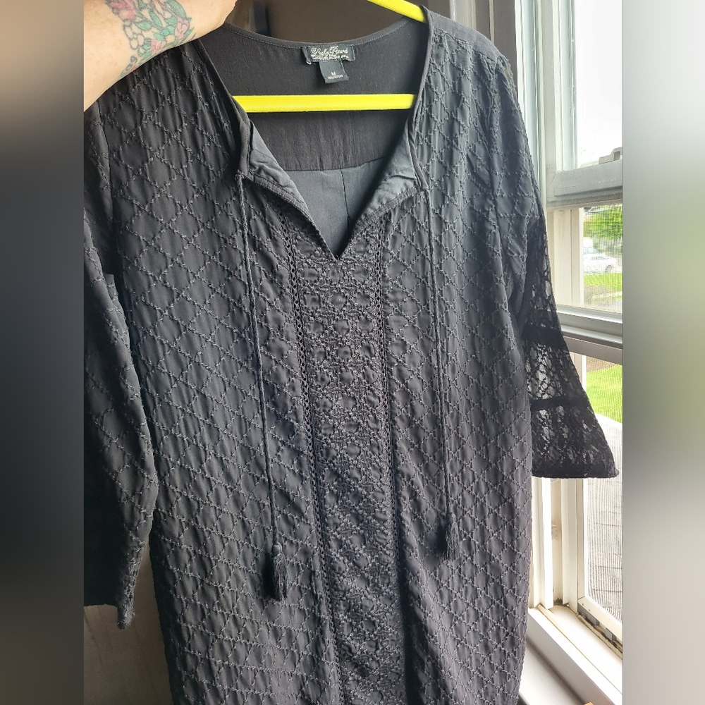 LUCKY BRAND - Black Eyelit Dress